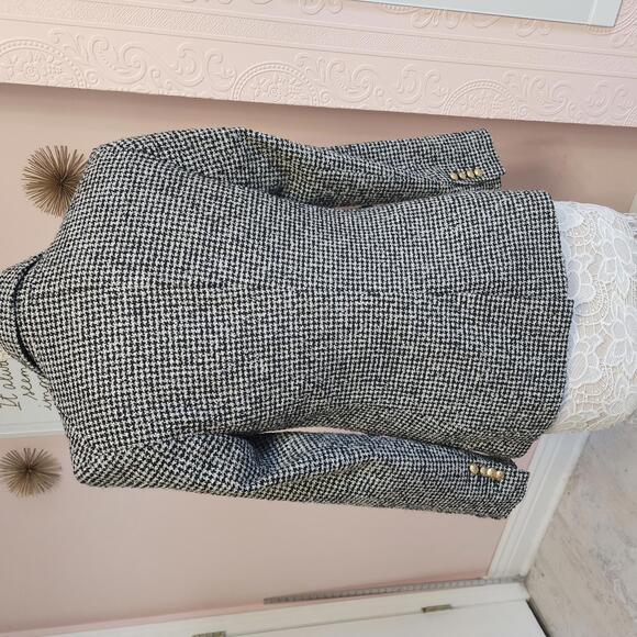 LKNW Express double breasted tweed houndstooth blazer jacket small - Picture 4 of 6